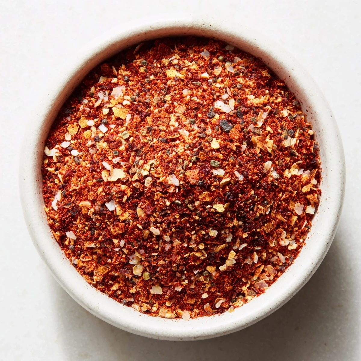 Spoonful of Easy Homemade Taco Seasoning Mix over ground beef for homemade taco night.