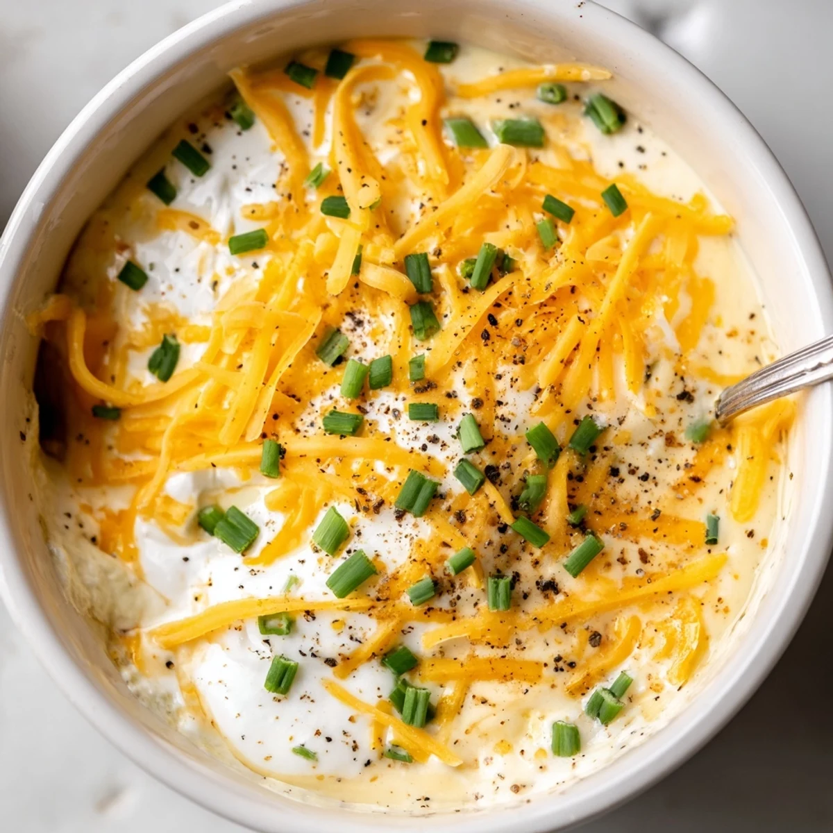 Tangy Dijon mustard savory pretzel dip garnished with green onions for snacking