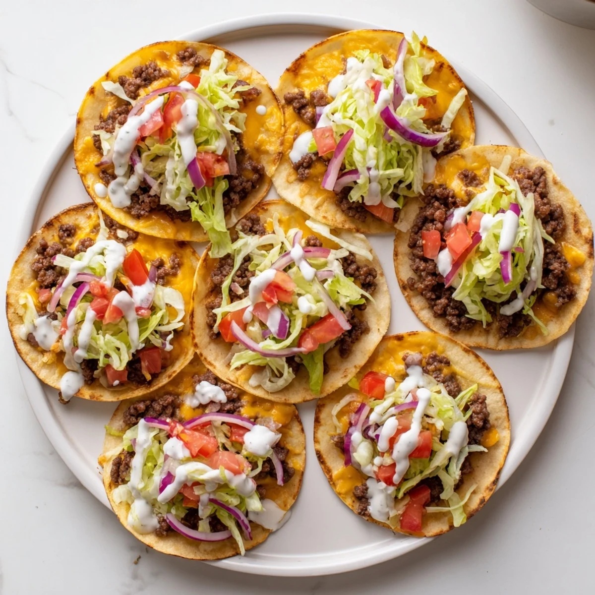 Golden smash burger tacos feature crispy-edged beef patties melted with cheddar inside warm flour tortillas