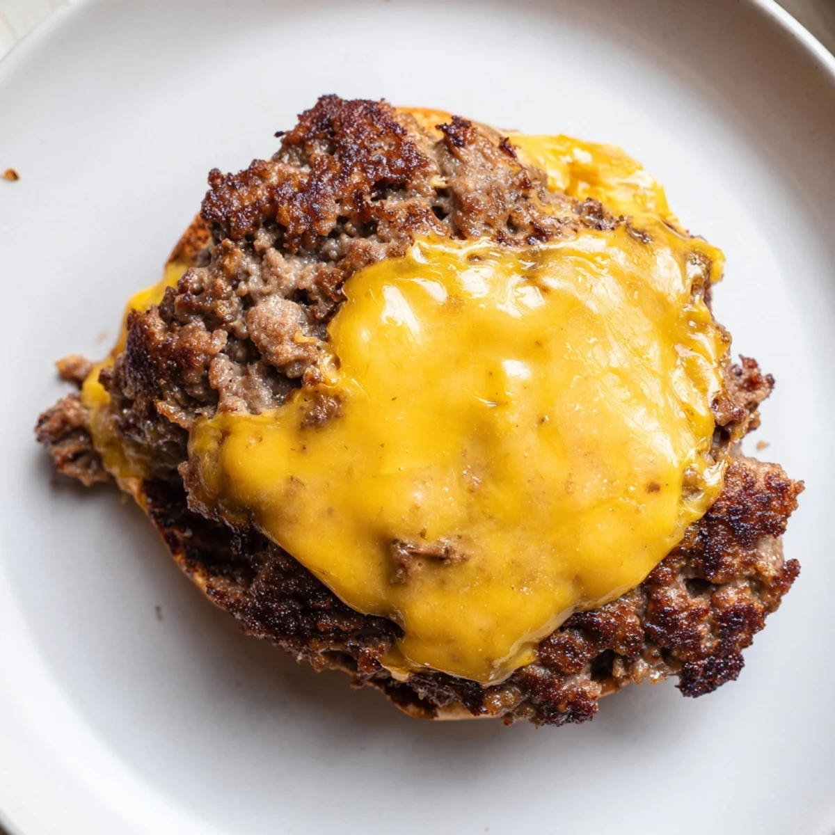 Crispy-edged beef smash burger stacked with fresh lettuce tomato and red onion