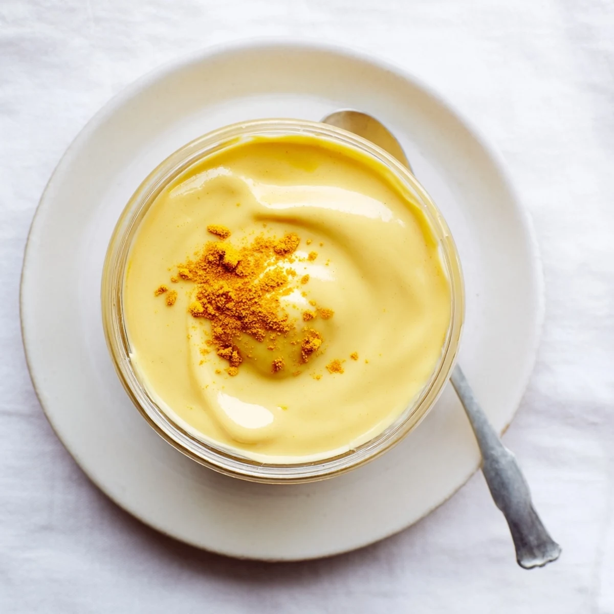 Luscious bright yellow easy vegan mango curd spread on gluten-free toast with lemon zest