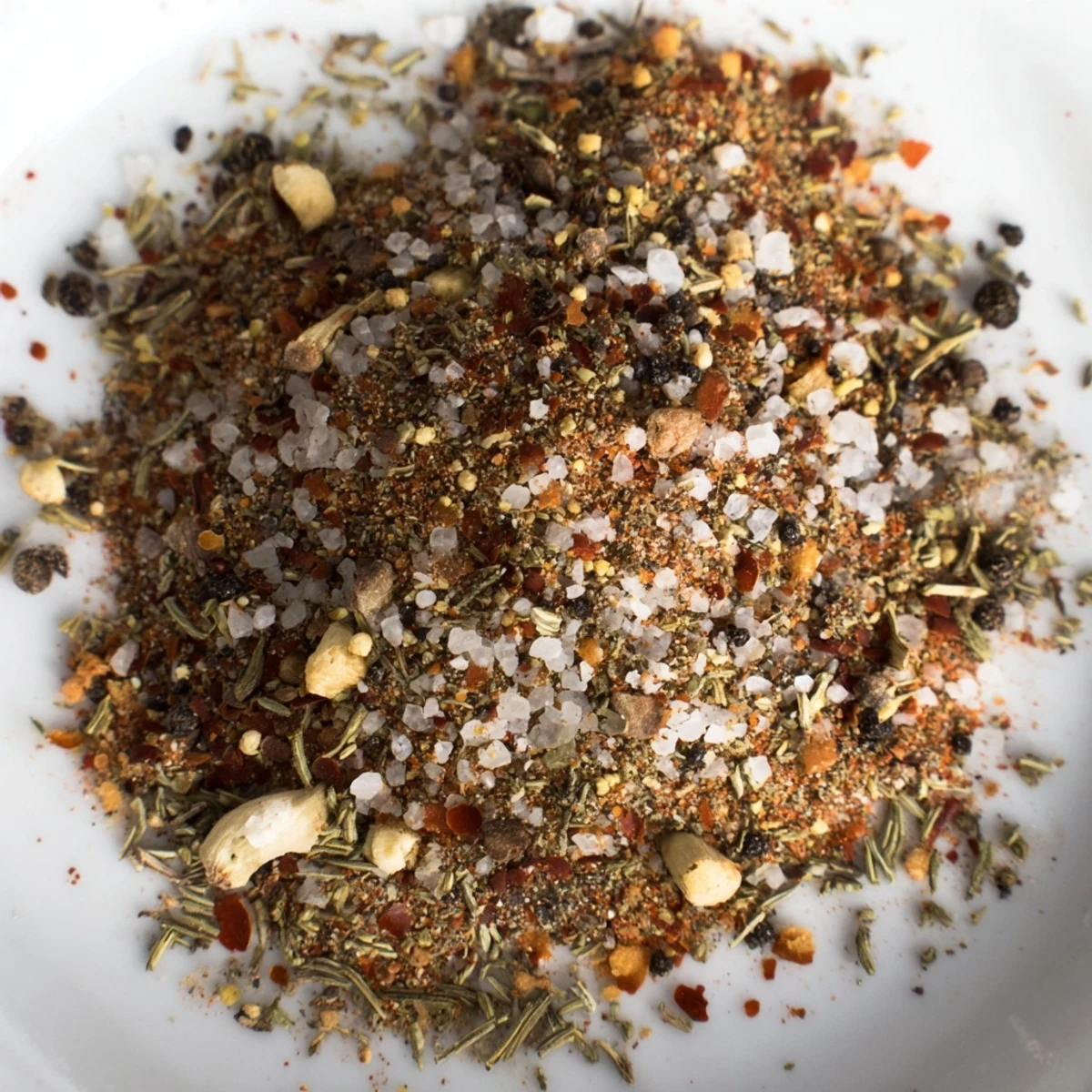 Homemade Copycat Montreal Steak Seasoning blend with black pepper, garlic, and coriander spices
