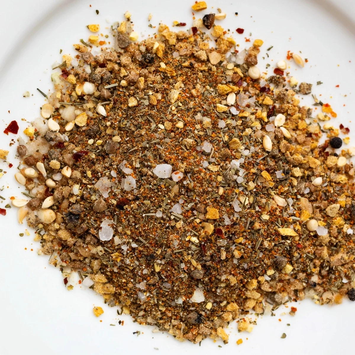 Copycat Montreal Steak Seasoning mix sprinkled generously over a juicy grilled ribeye steak