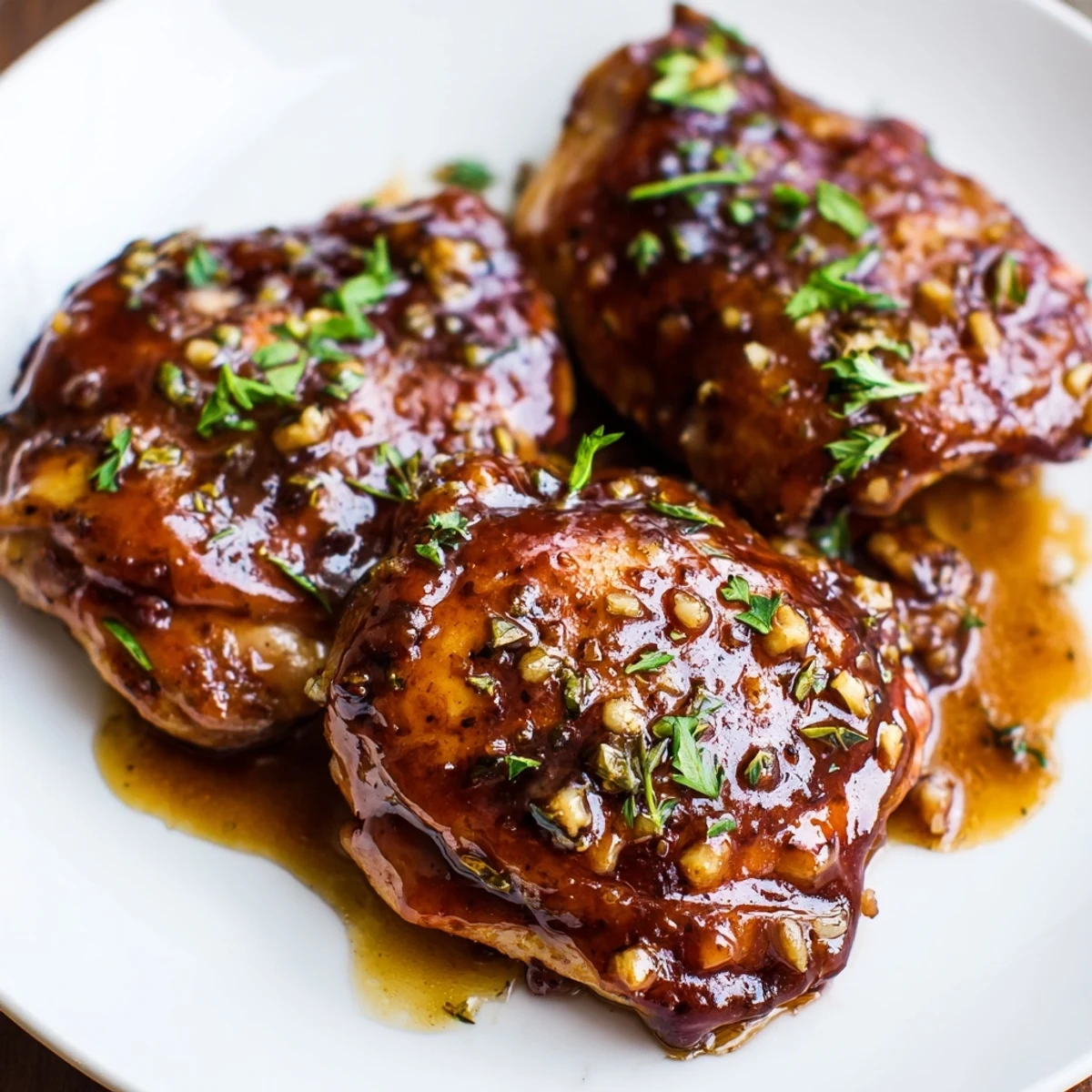 Tender sticky apple cider chicken served over mashed potatoes with reduced glaze dripping off