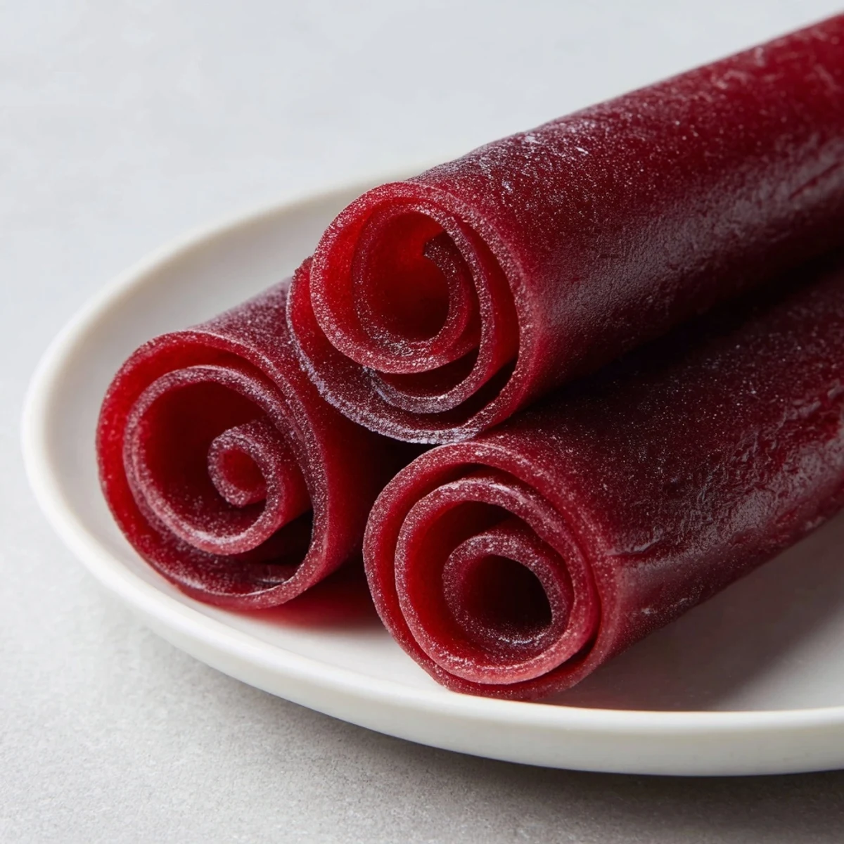 Colorful homemade fruit roll ups spread thinly on a parchment lined baking sheet ready for drying
