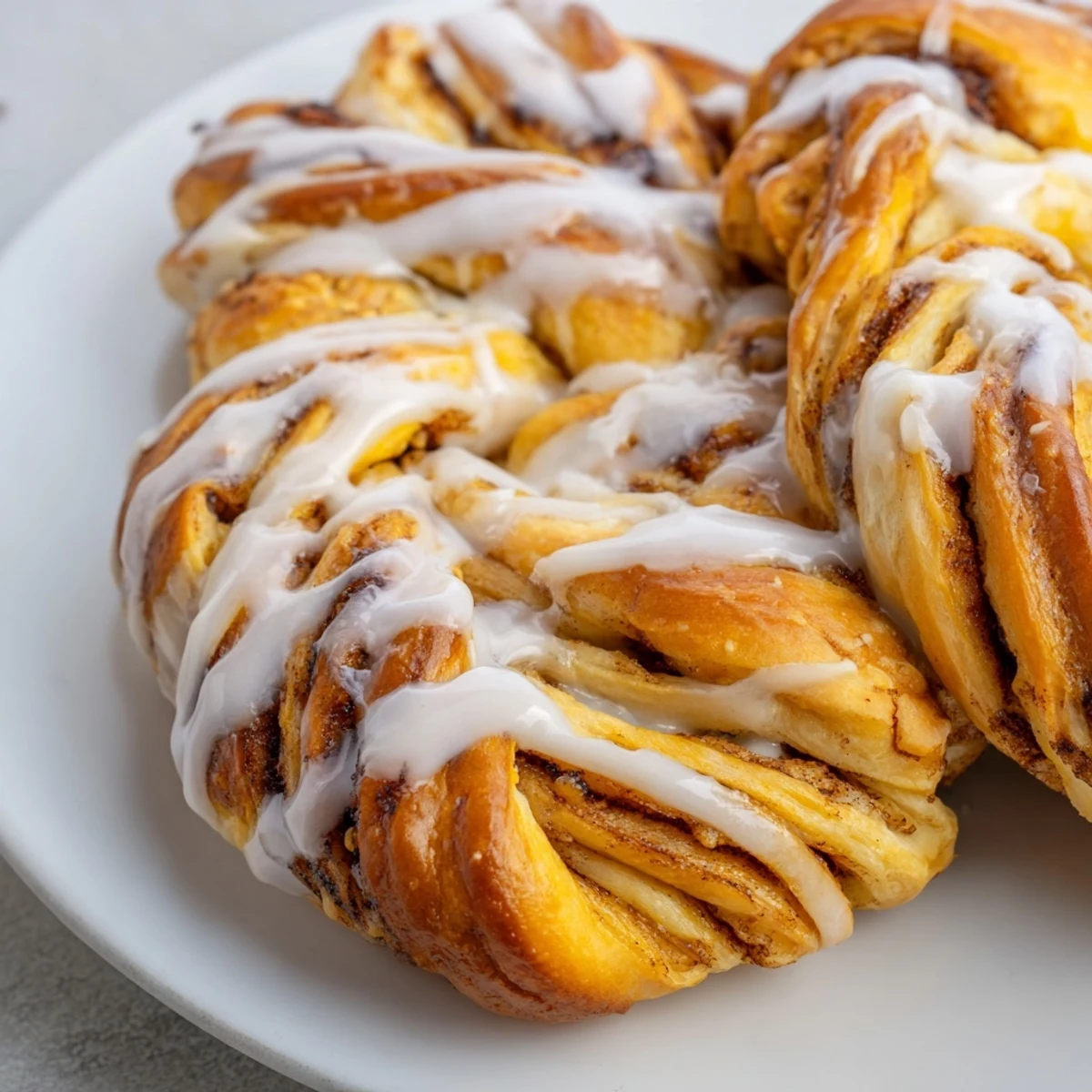 Fluffy pastry swirled with brown sugar cinnamon and topped with creamy white icing