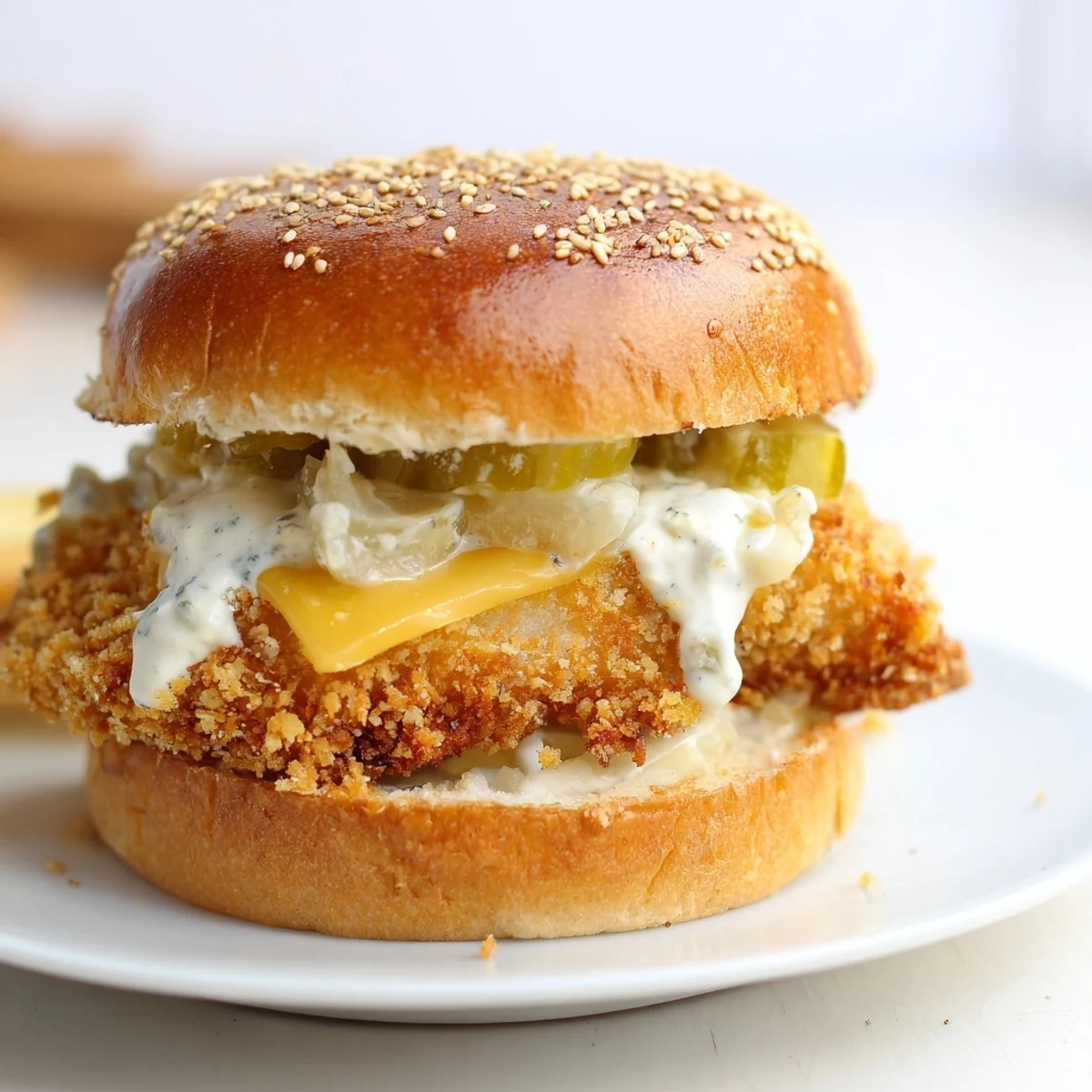 Crispy golden Filet O Fish sliders with melted cheese on toasted buns ready to enjoy