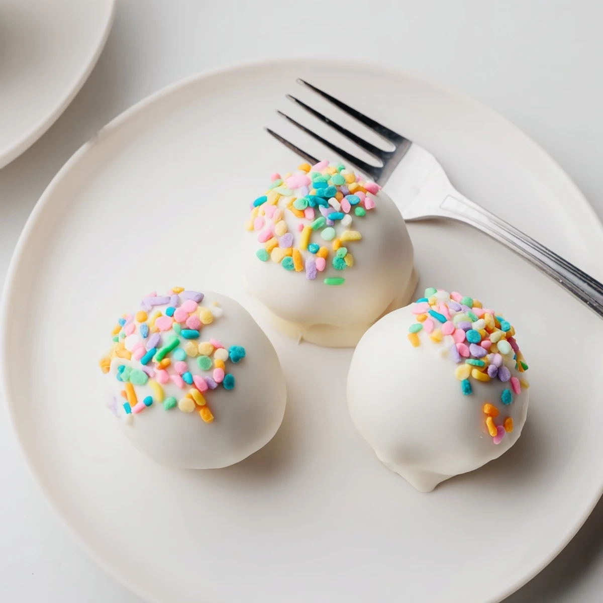 Festive Banana Pudding Easter Truffles arranged on a white serving platter for spring celebrations