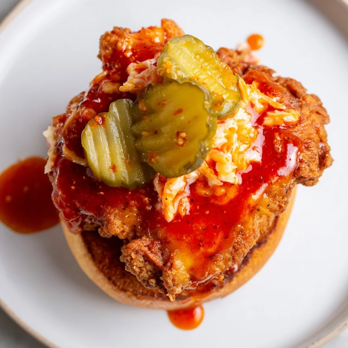 Spicy Nashville Hot Chicken Sandwiches Recipe To Savor, golden fried chicken with crisp pickles