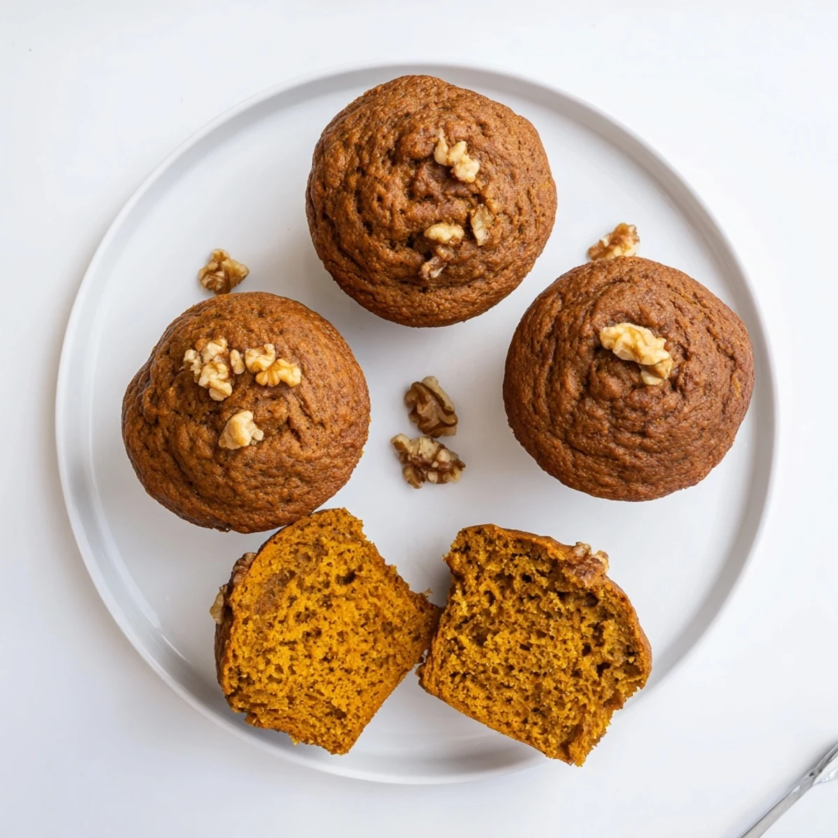 Butternut Squash Banana Muffins with golden tops and warm cinnamon aroma