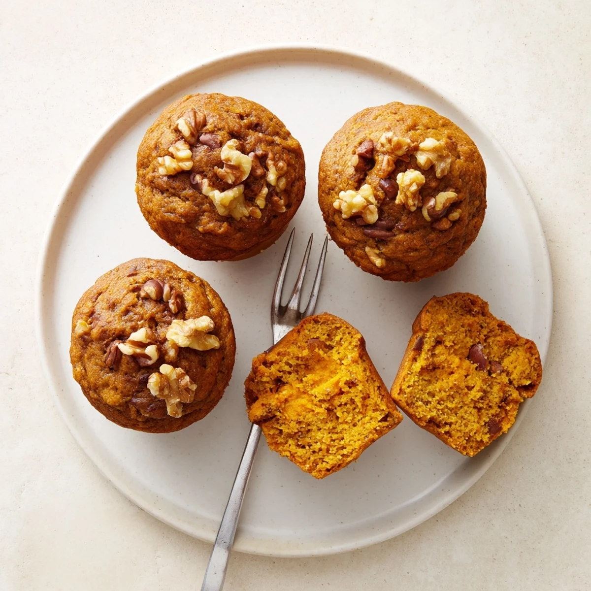 Moist Butternut Squash Banana Muffins studded with chocolate chips, perfect breakfast