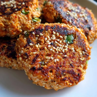 Harissa Sesame Salmon Patties