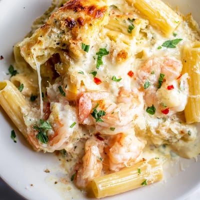 Shrimp Scampi Pasta Bake