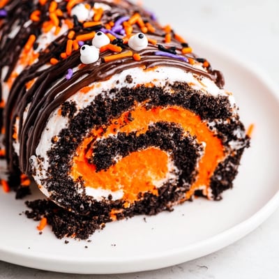 Halloween Oreo Roll No Bake
