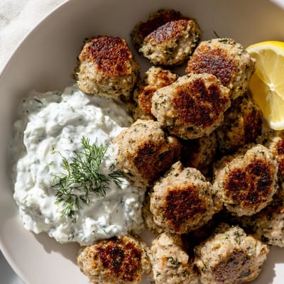 Greek Turkey Meatballs With Tzatziki